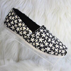 Tom's Alpargata Daisies Printed Slip-On Shoes Loafers Women's Sz 8.5  10019675